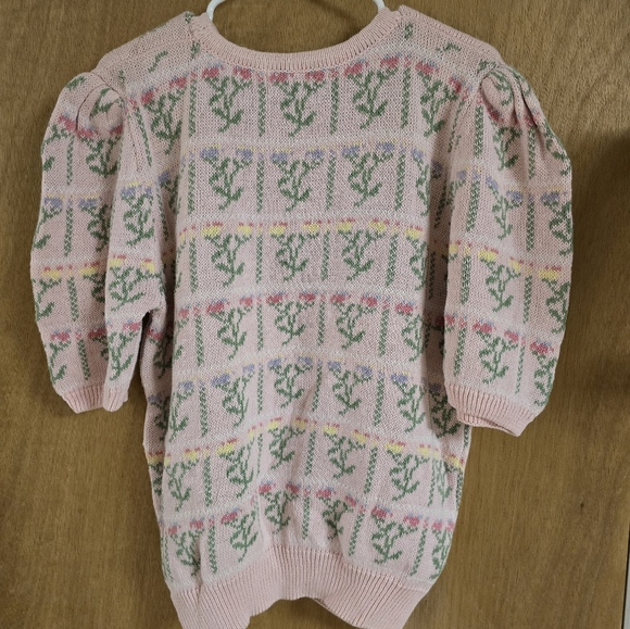 Vintage 1980s short sleeve sweater, with tags - Picture 8 of 13